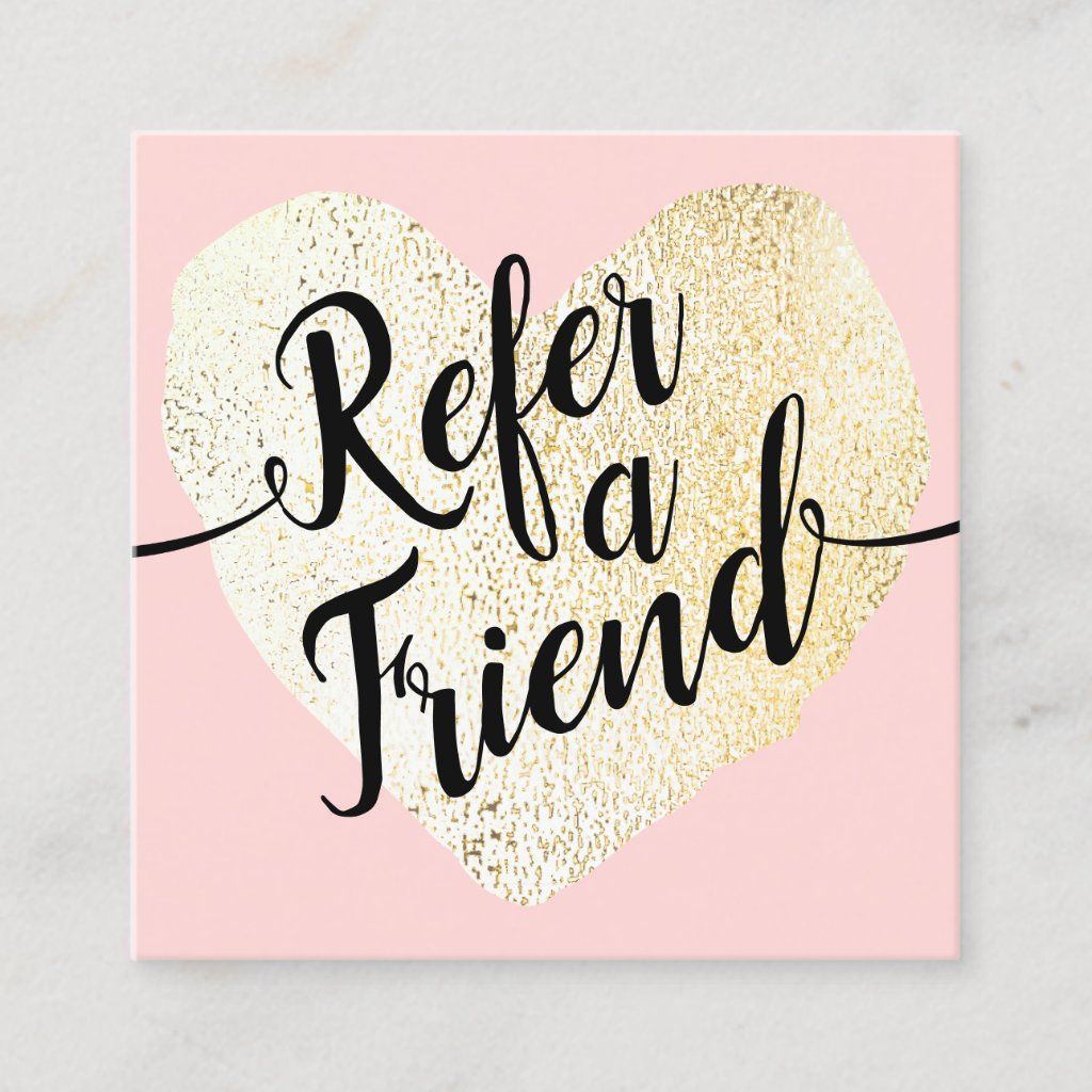Pink Gold Heart Beauty Salon Loyalty Referral -   9 makeup Quotes gold ideas