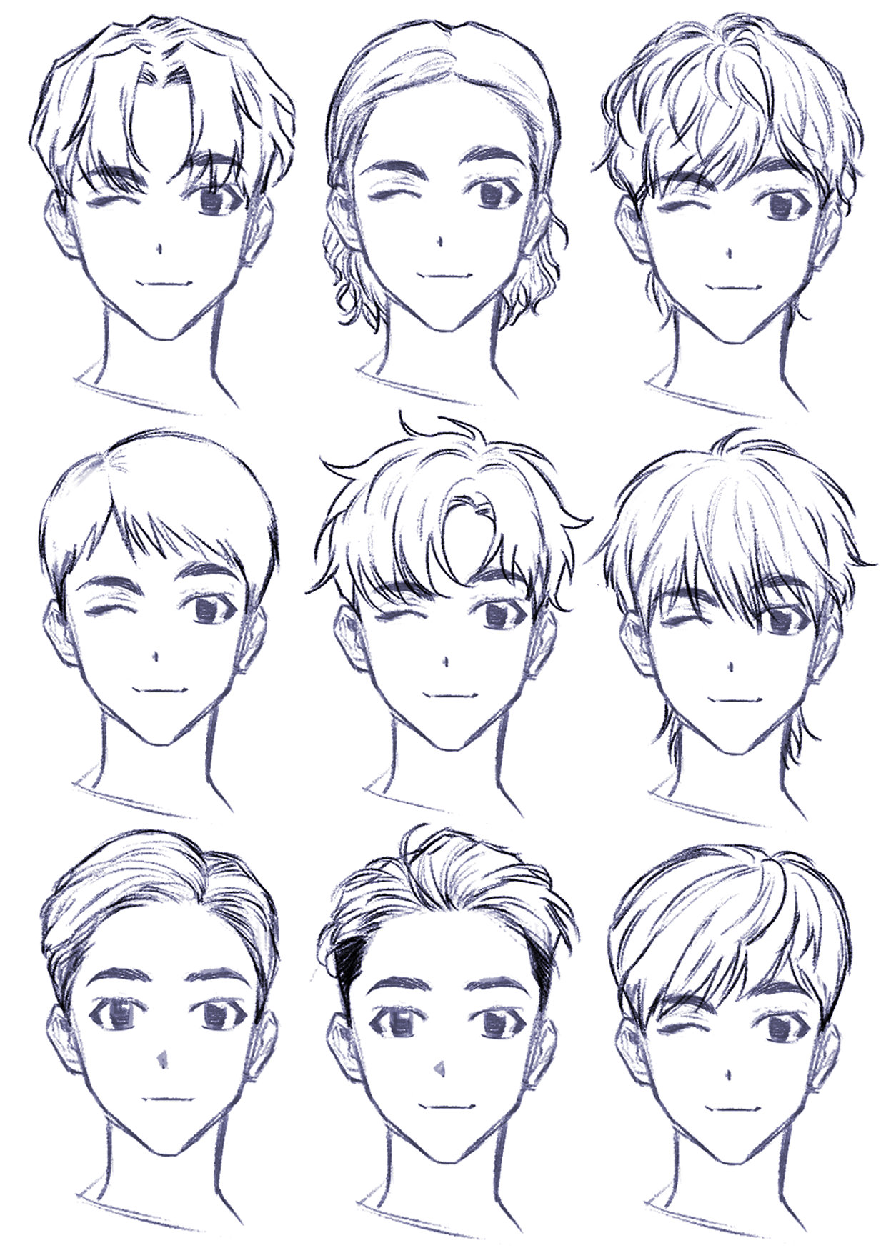 ?? ???? ??? (@GY_ANIFORCE) -   12 boy hair Drawing ideas