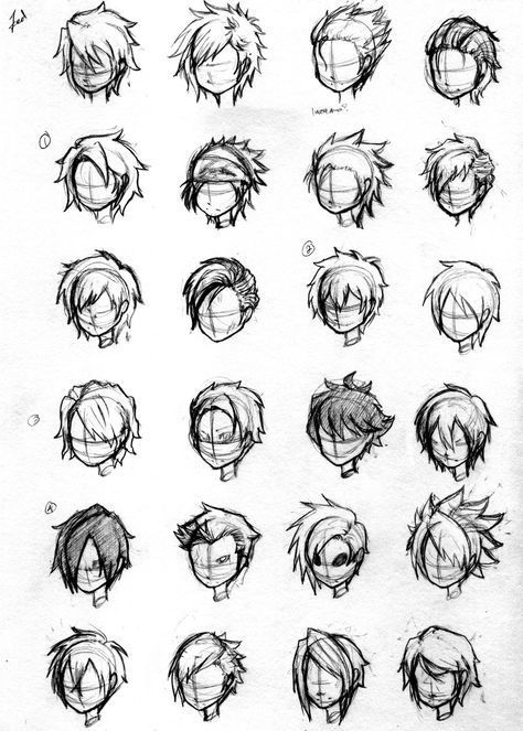 Character Hair Concepts by NoveliaProductions on DeviantArt -   12 boy hair Drawing ideas