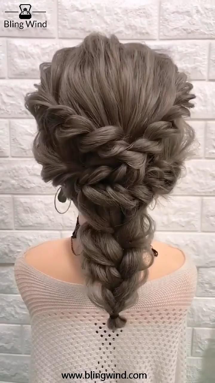 Ash Brown Fishtail Braids Ponytail Hairstyle -   12 homecoming hairstyles Updo ideas