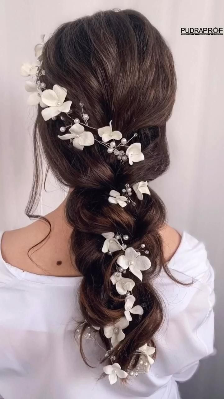 Bridal hair vine, Extra long hair vine, Wedding floral hair vine -   13 hairstyles 2019 wedding ideas