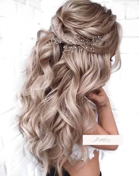 Laura- bridal hair accessories|Pearl hair accessories|Bridal headpiece| Bridal veil comb| Bridal vine| Wedding headband| Bridal hair pin -   13 hairstyles 2019 wedding ideas