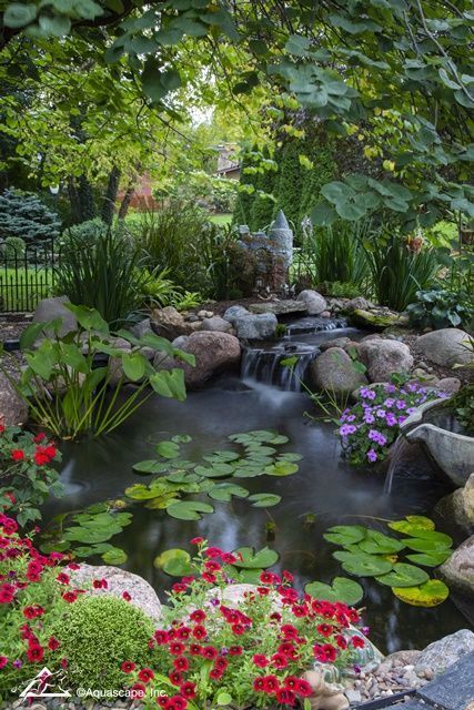 Five Easy Tips for a Clean and Healthy Pond | Aquascape, Inc. -   14 garden design Water waterfalls ideas