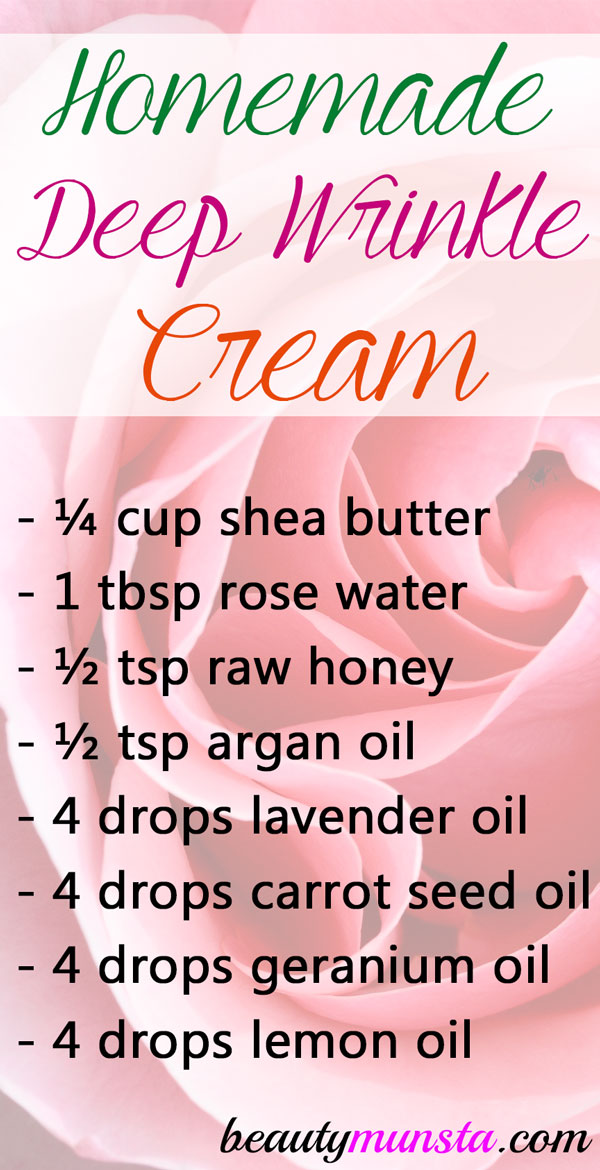 Homemade Deep Wrinkle Cream - beautymunsta - free natural beauty hacks and more! -   14 skin care For Wrinkles cream ideas