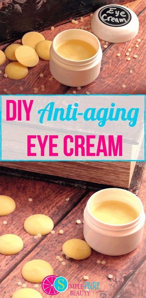 Easy DIY Anti-Aging Eye Cream Recipe with Cocoa Butter - Simple Pure Beauty -   14 skin care For Wrinkles cream ideas