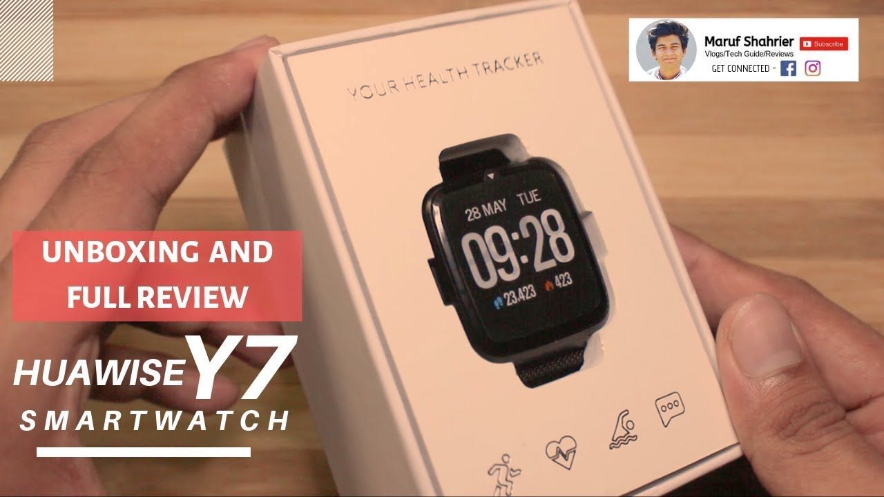 HuaWise Y7 Smartwatch Unboxing , Review and Test | Best budget smartwatch | Best fitness tracker -   15 fitness Tracker smartwatch ideas