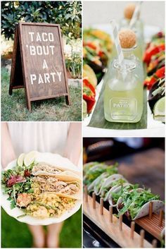 15 wedding reception food buffet taco bar ideas