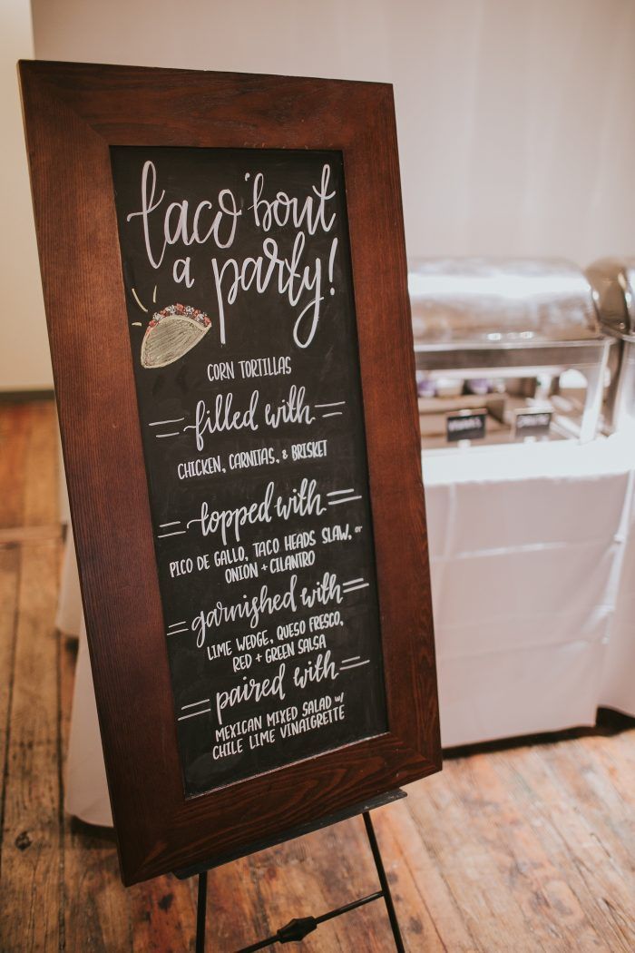 15 wedding reception food buffet taco bar ideas