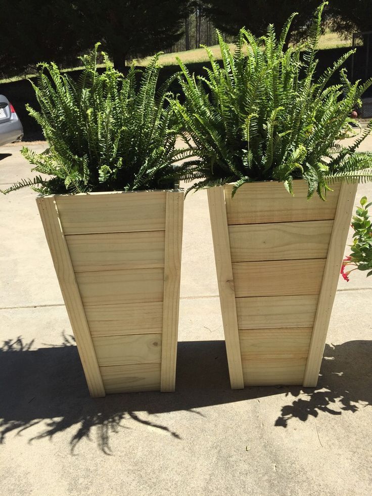 How To Build Your Own Tall Outdoor Planter Boxes - Bower Power -   16 garden design Patio planter boxes ideas