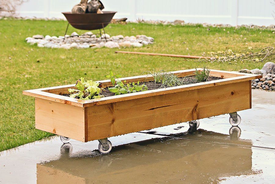DIY Rolling Planter Box -   16 garden design Patio planter boxes ideas