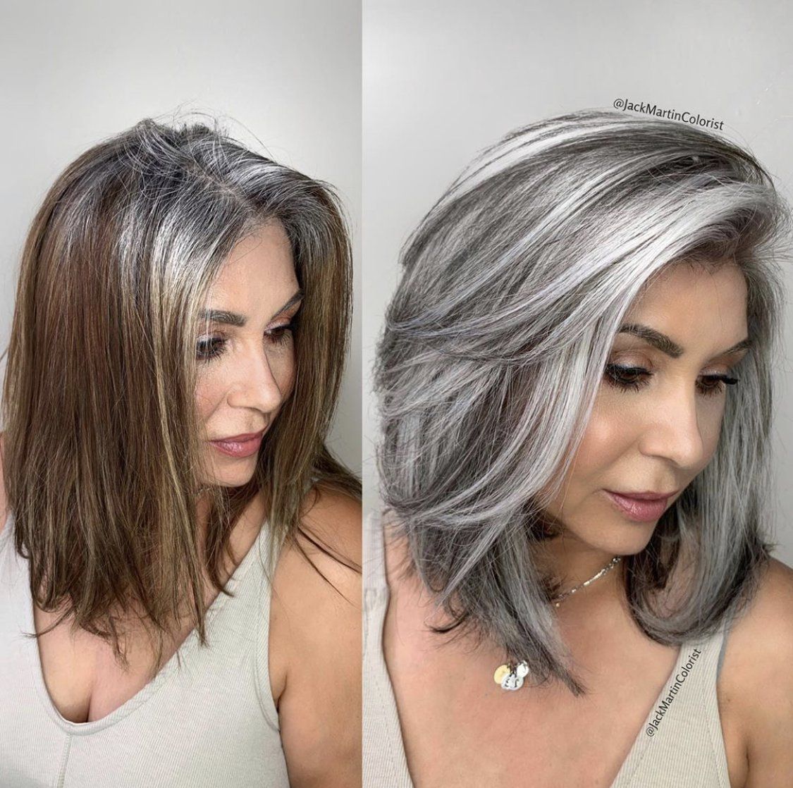 16 hair Gray tips ideas