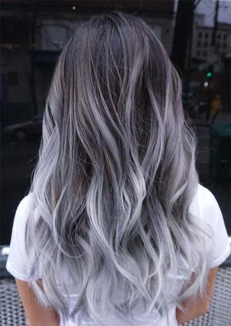 Silver Hair Trend: 51 Cool Grey Hair Colors & Tips for Going Gray -   16 hair Gray tips ideas