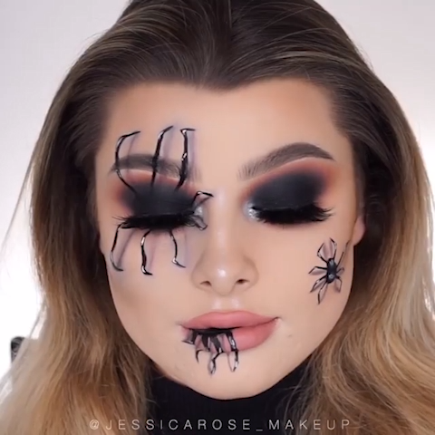 SPIDER HALLOWEEN MAKEUP IDEA TUTORIAL -   16 makeup Halloween pirate ideas