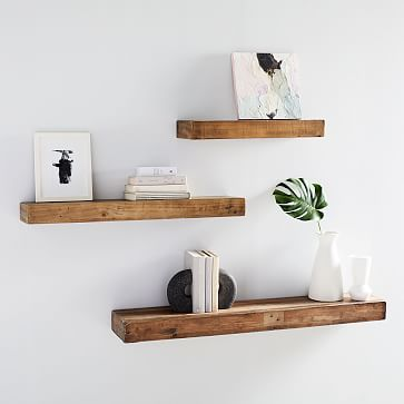 Reclaimed Wood Floating Shelf -   16 room decor Shelves tutorials ideas