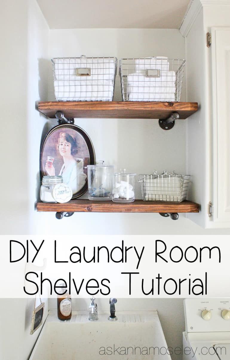 DIY Industrial Shelves Tutorial - Ask Anna -   16 room decor Shelves tutorials ideas