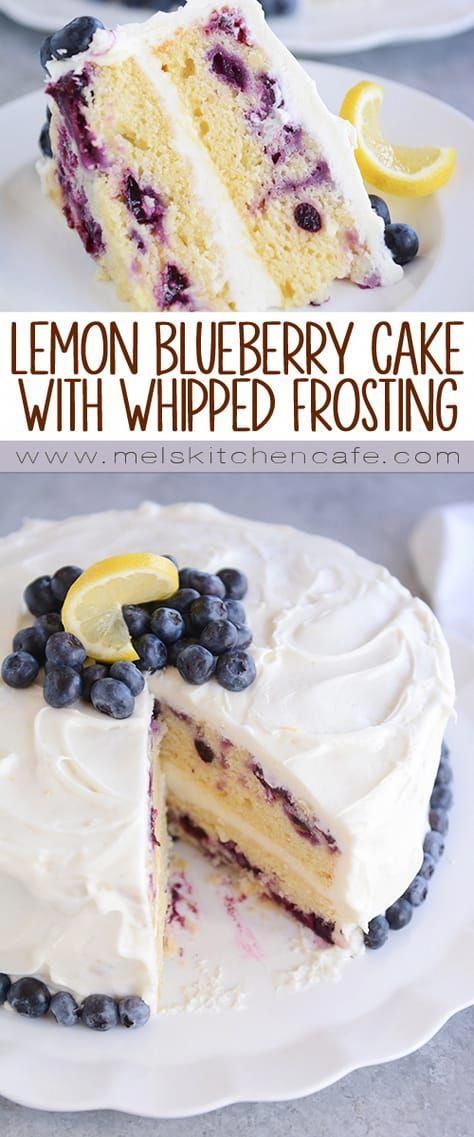 Lemon Blueberry Cake with Whipped Lemon Frosting -   17 cake Blueberry lemon ideas