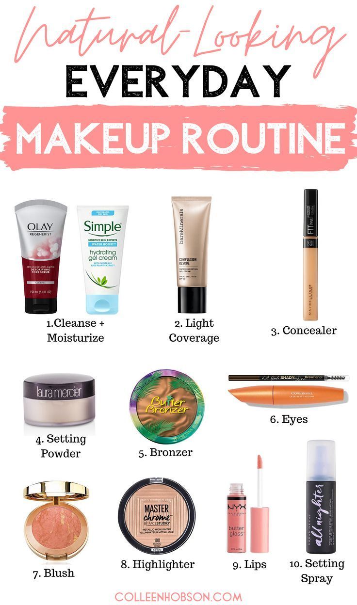 Natural Everyday Makeup Routine - Colleen Hobson -   17 college makeup Everyday ideas