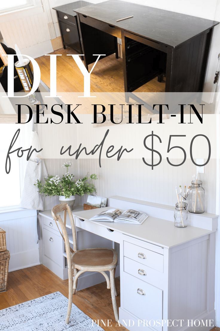 DIY Desk Built-in for Under $50 -   17 diy projects For Guys home decor ideas