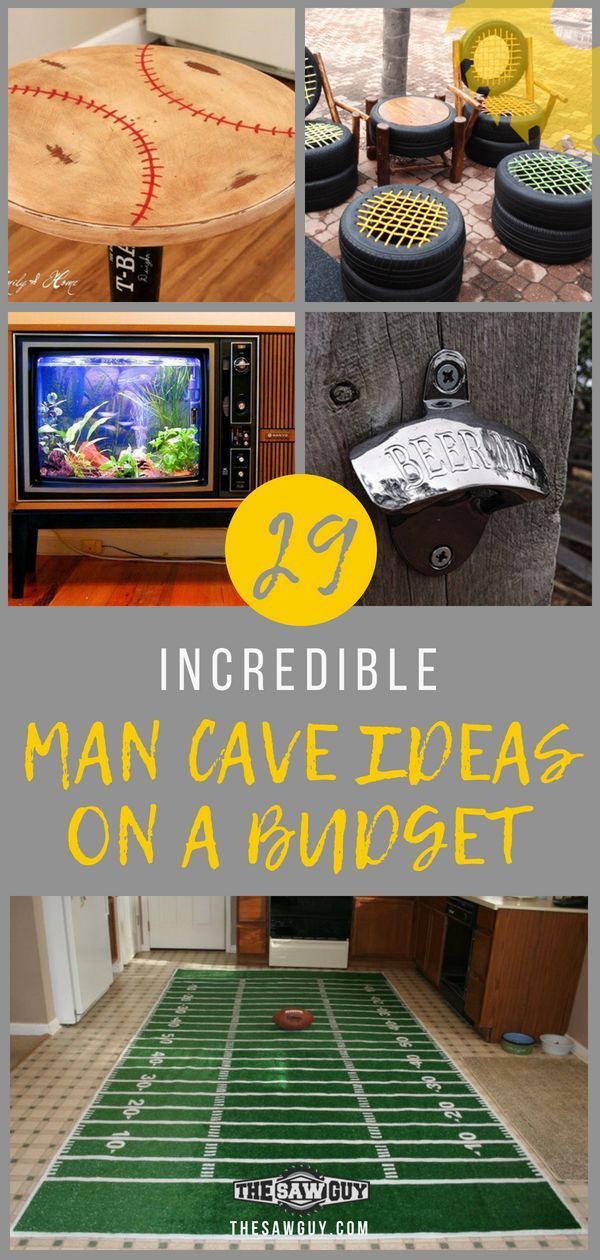 29 Incredible Man Cave Ideas on a Budget - DIY Projects -   17 diy projects For Guys home decor ideas