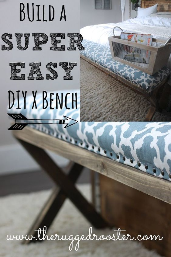 SUPER Easy DIY X Upholstered Bench -   17 diy projects For Guys home decor ideas