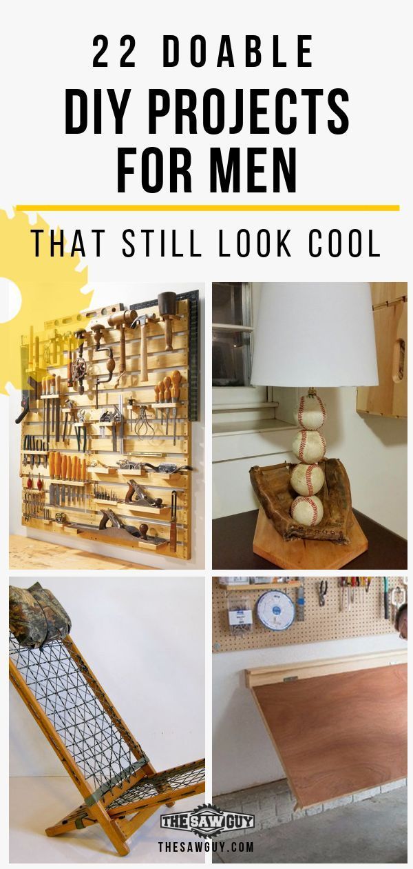 22 Doable DIY Projects for Men That Still Look Cool - The Saw Guy -   17 diy projects For Guys home decor ideas