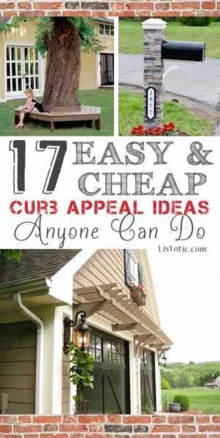 17 Amazingly Easy and Inexpensive Curb Appeal DIY's -   17 diy projects Outdoor curb appeal ideas