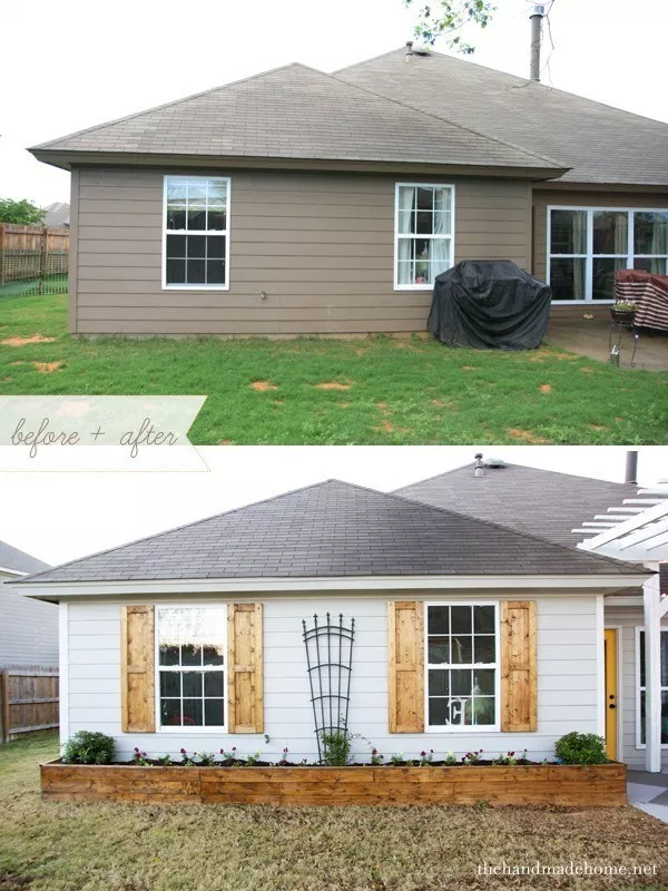 how to build shutters an easy DIY project for great curb appeal. -   17 diy projects Outdoor curb appeal ideas