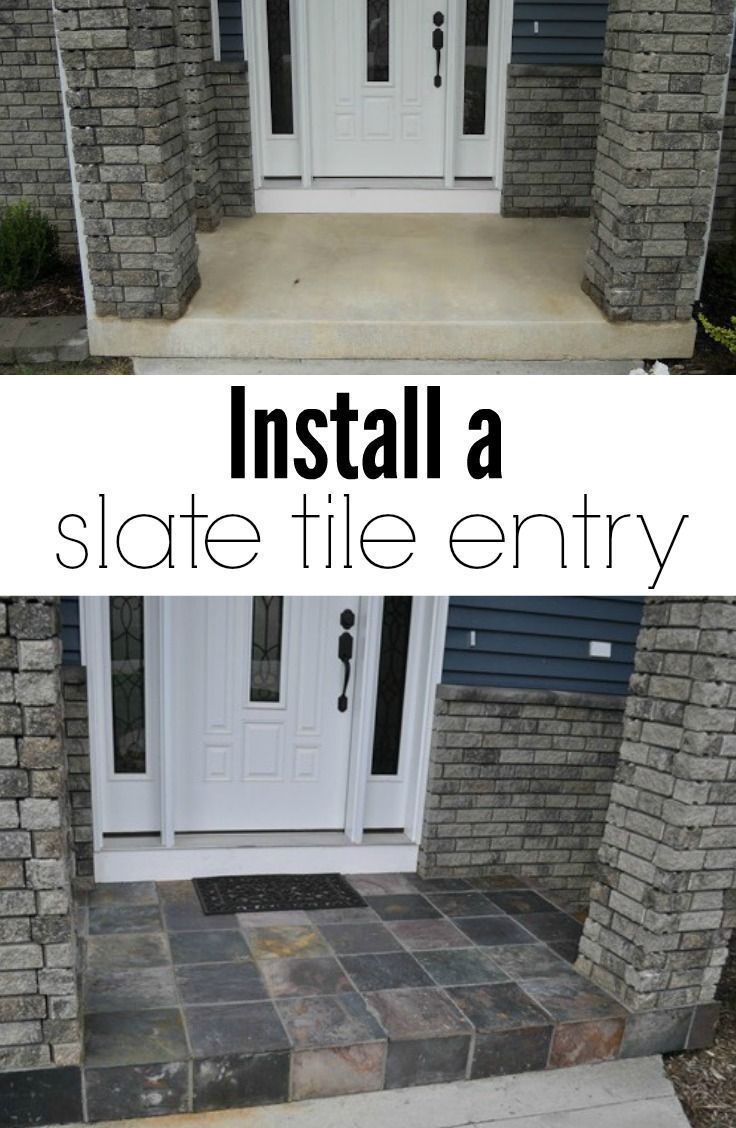 Slate Tile Porch -   17 diy projects Outdoor curb appeal ideas