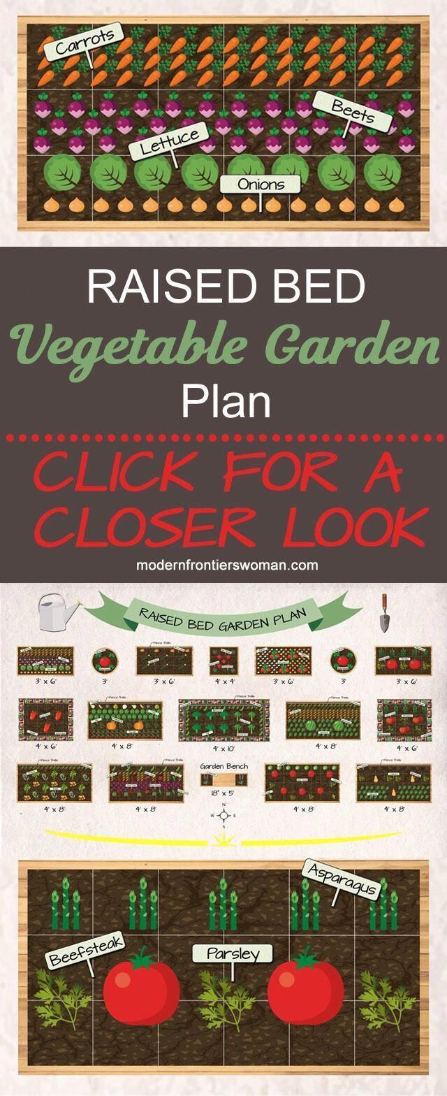 Raised Bed Vegetable Garden Plan -   17 garden design Plants raised beds ideas