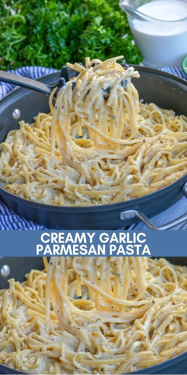 Creamy Garlic Parmesan Pasta - 4 Sons 'R' Us -   17 healthy recipes Pasta parmesan ideas