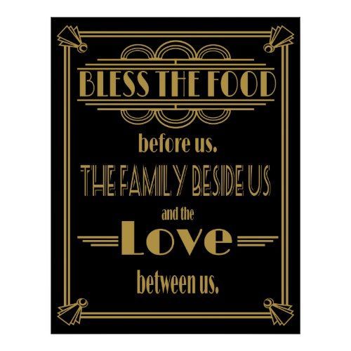 Art Deco 20's style Bless this food  print | Zazzle.com -   17 wedding Signs alcohol ideas