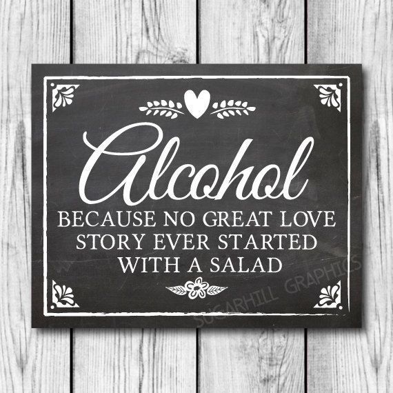 Bar Wedding Sign Wedding Decor Printable Wedding Sign | Etsy -   17 wedding Signs alcohol ideas