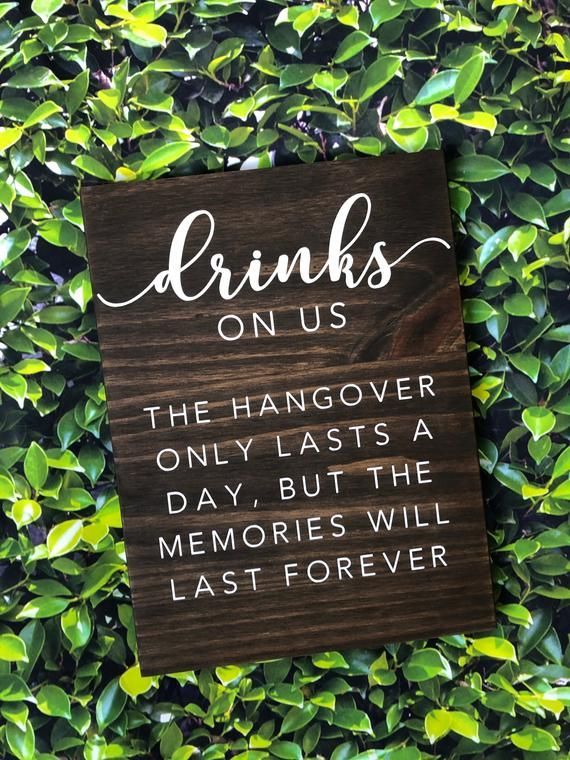 Bar Wedding Sign Wedding Sign Wooden Wedding Sign Drinks on | Etsy -   17 wedding Signs alcohol ideas