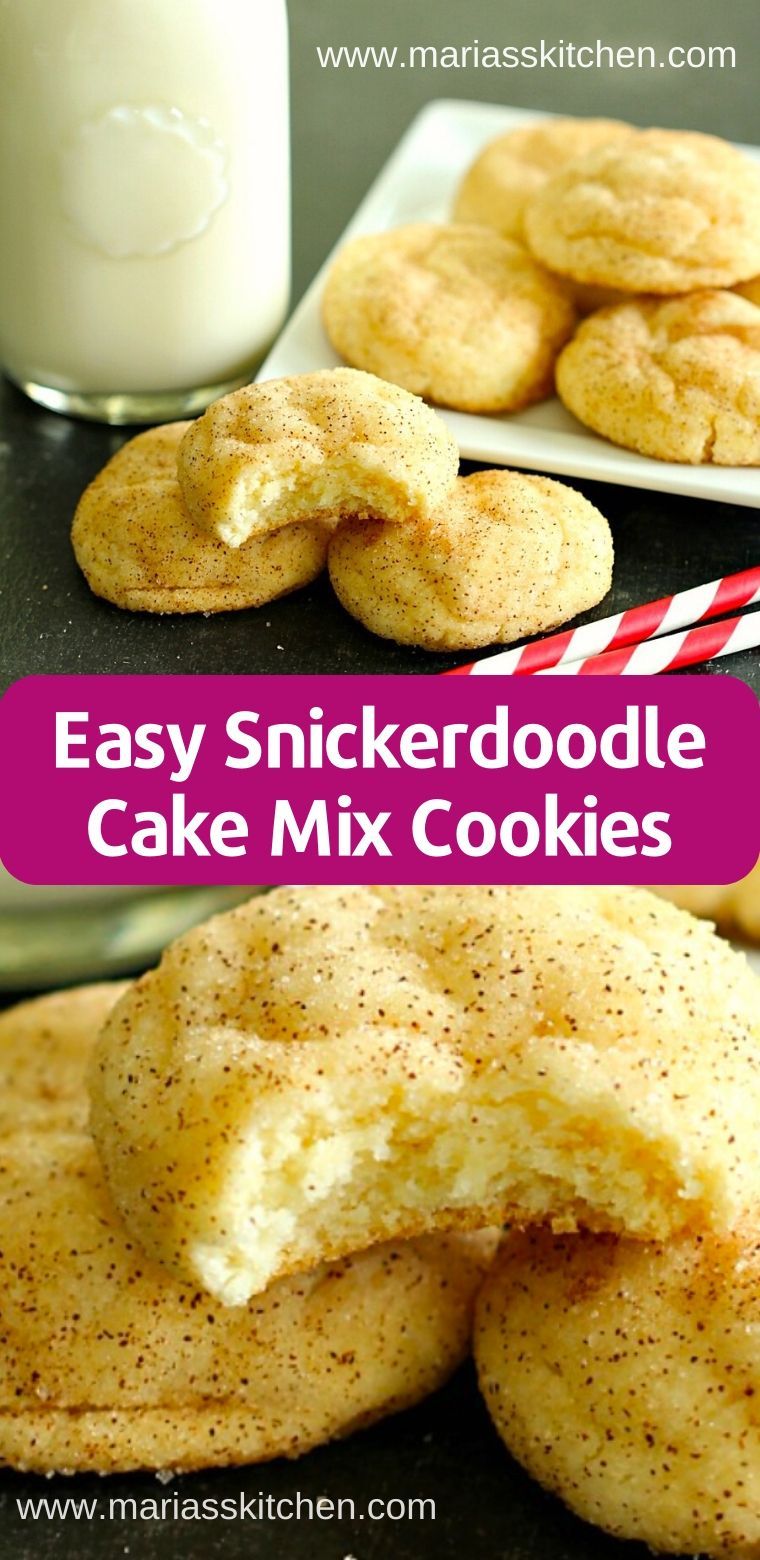 Easy Snickerdoodle Cake Mix Cookies Recipe -   18 cake Mix ideas
