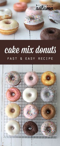 How to make mini donuts! {baked cake mix donuts recipe} - It's Always Autumn -   18 cake Mix ideas