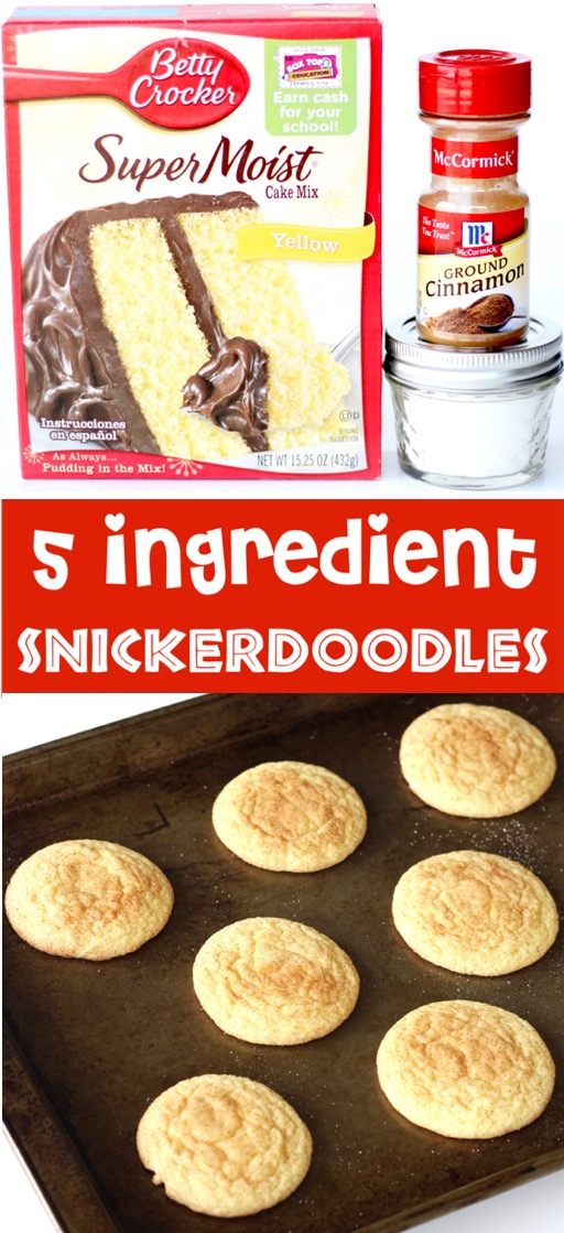 Snickerdoodle Cake Mix Cookie Recipe! {5 Ingredients} - The Frugal Girls -   18 cake Mix ideas