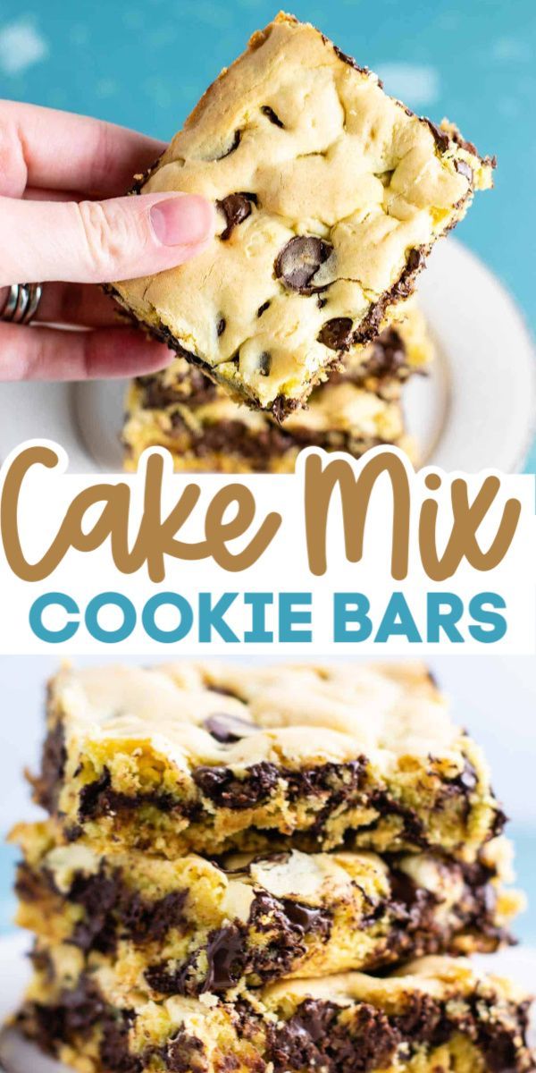 4 Ingredient Cake Mix Cookie Bars -   18 cake Mix ideas