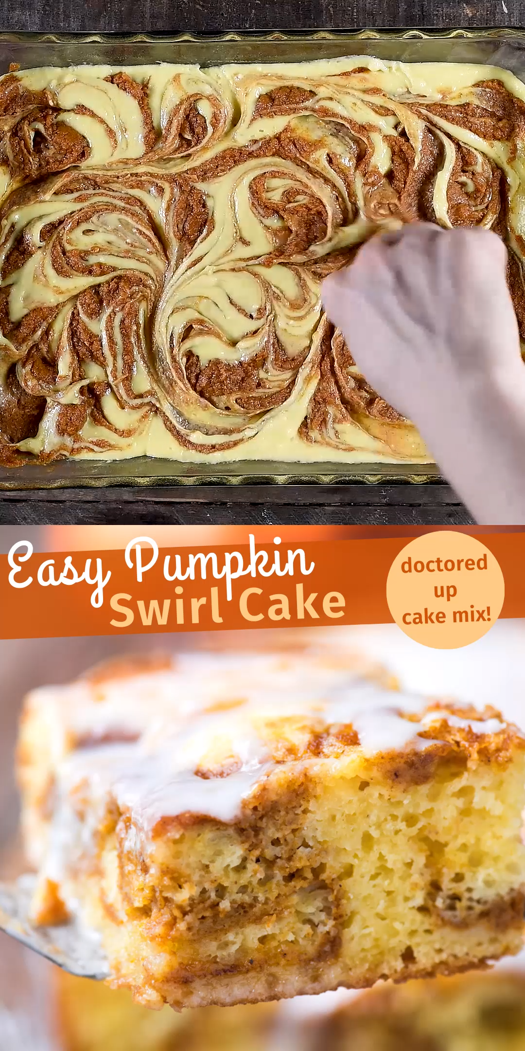 Easy Pumpkin Swirl Cake -   18 cake Mix ideas