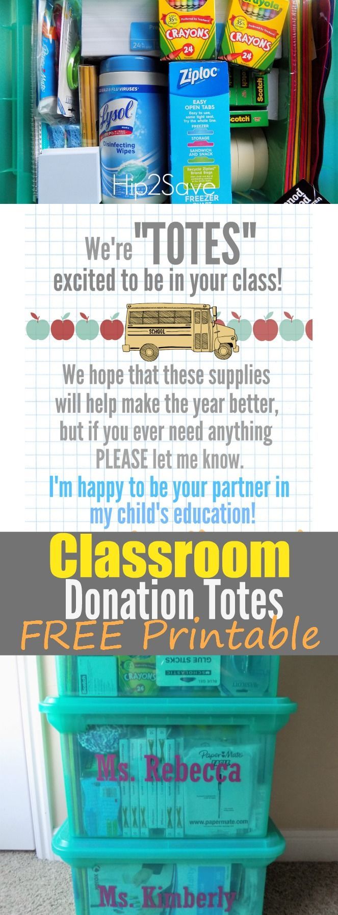 Classroom Donation Totes (Great Way to Give Back During the School Year) - Hip2Save -   18 DIY Clothes For School classroom ideas