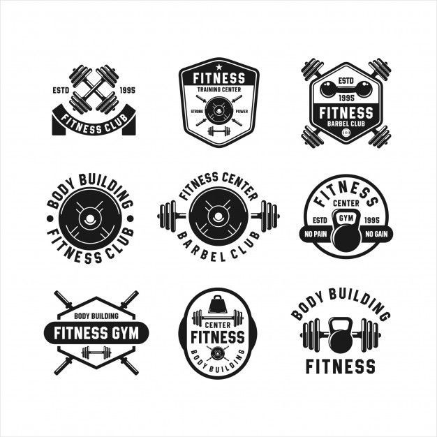 Fitness Barbel Gym Logos Collections -   18 fitness Gym logo ideas