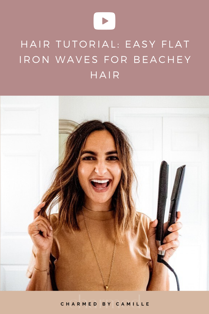 HAIR TUTORIAL: Easy Flat Iron Waves for Beachey Hair | Charmed by Camille -   18 hair Waves how to get ideas