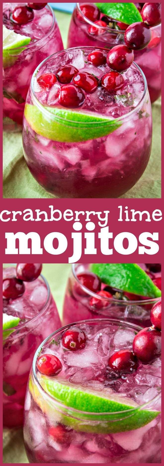 Cranberry Lime Mojitos - CPA: Certified Pastry Aficionado -   18 holiday Drinks with rum ideas