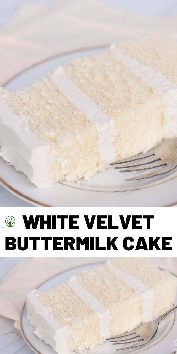 White Velvet Buttermilk Cake -   18 white cake Recipes ideas