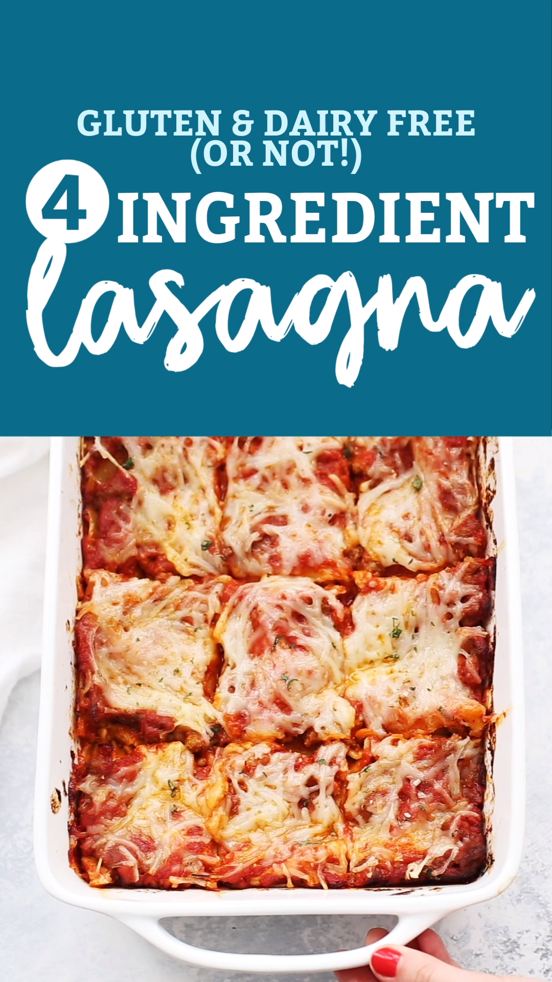 Easy 4-Ingredient Lasagna (Gluten & Dairy Free Options!) -   19 cake Amazing dairy free ideas