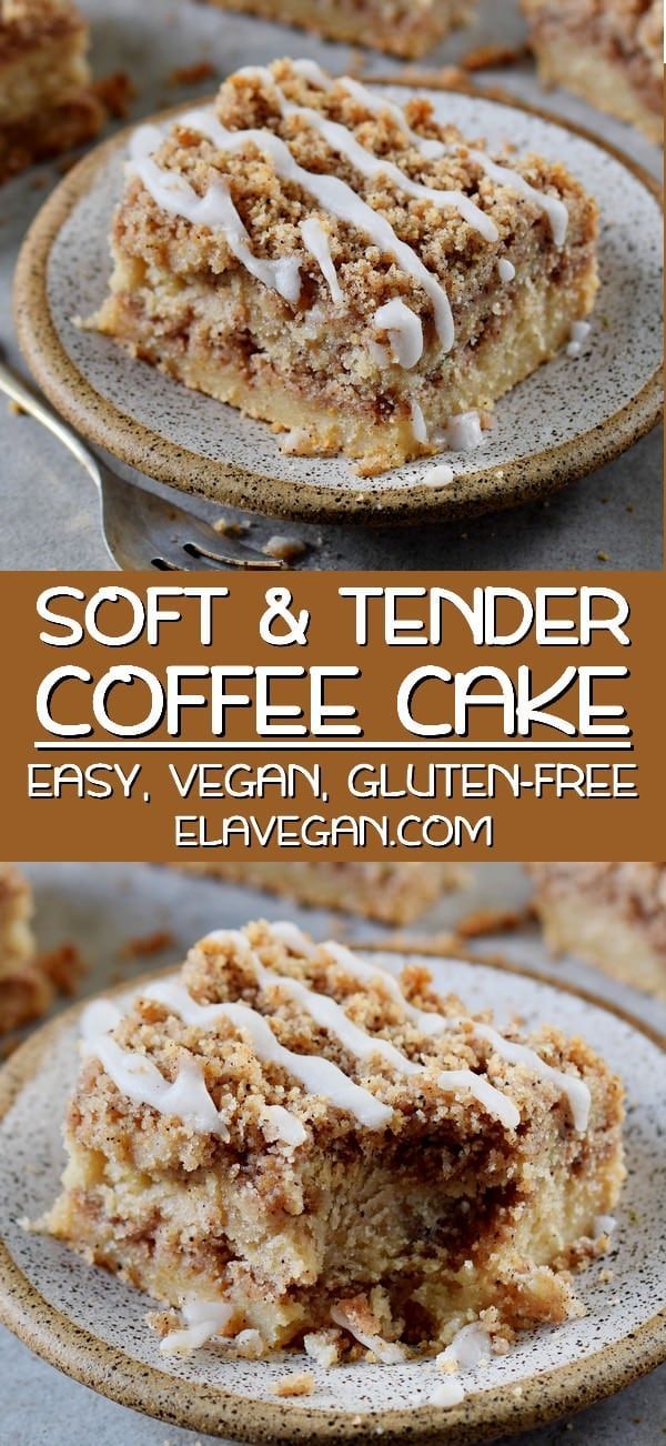 Vegan Coffee Cake | With Cinnamon Streusel - Elavegan -   19 cake Amazing dairy free ideas