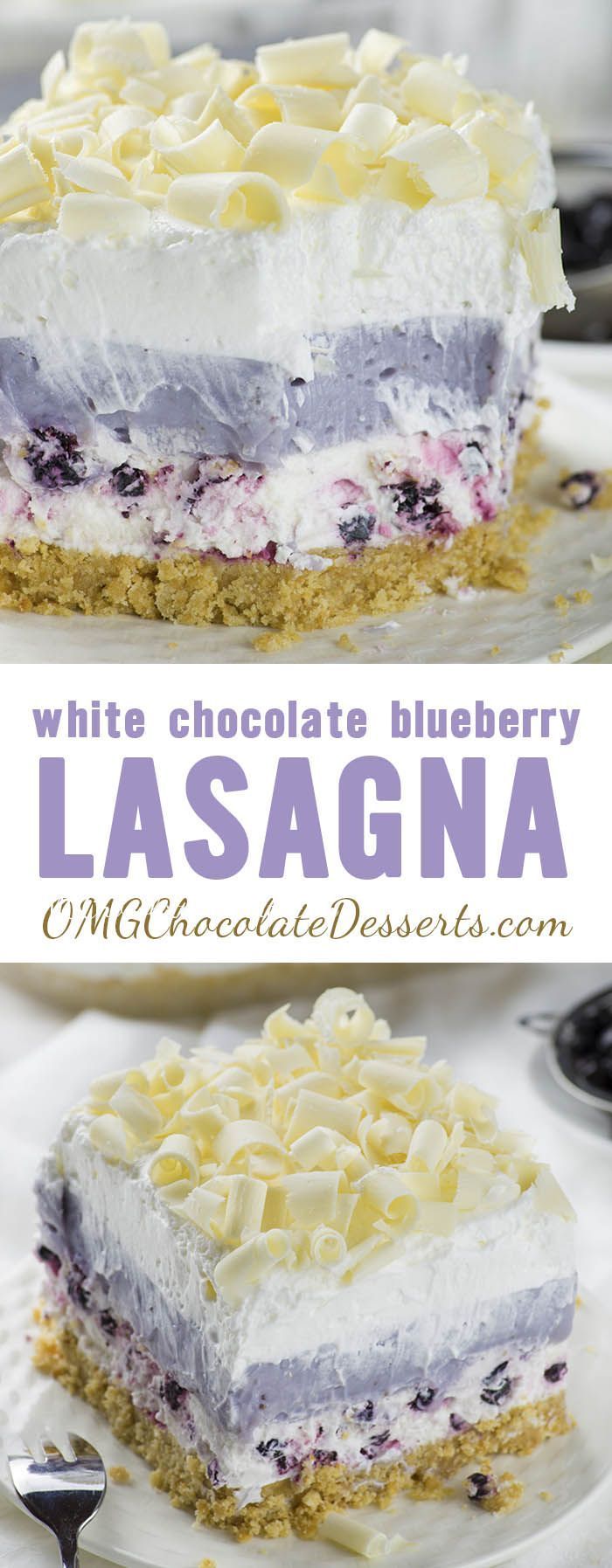 White Chocolate Blueberry Lasagna -   19 desserts Creative awesome ideas