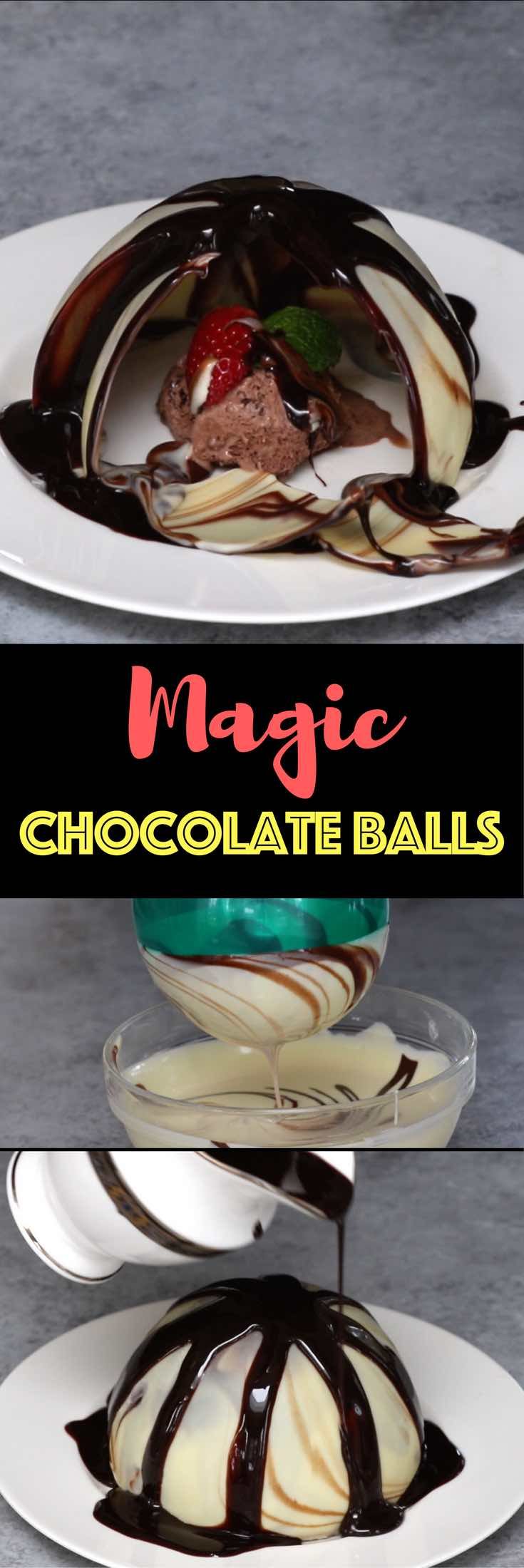 Melting Chocolate Ball {Chocolate Sphere} - TipBuzz -   19 desserts Creative awesome ideas