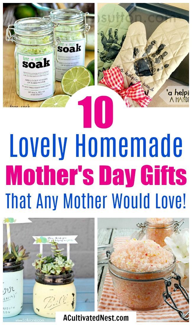 10 Lovely DIY Mother's Day Gifts -   19 diy projects For Mom families ideas