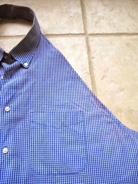 Recycled Men's Shirt to Super Cute Apron... -   19 fabric crafts For Men man shirt ideas