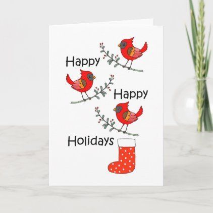 Cardinal Red Bird Funny Happy Holiday Christmas Card -   19 happy holiday Funny ideas